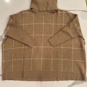 LOFT Beige Knit Turtleneck Sweater